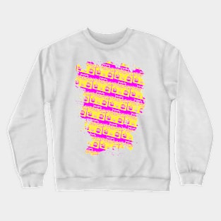 Boombox Pattern Crewneck Sweatshirt